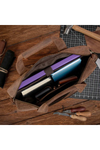 Brązowa Torba Męska Skóra Naturalna Vintage na Laptopa 15,6 Belveder BL131 