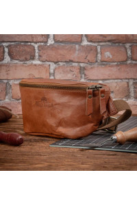 Średnia Brązowa Torebka Nerka Crossbody damska skórzana vintage B-FB2G 