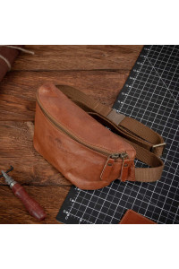 Średnia Brązowa Torebka Nerka Crossbody damska skórzana vintage B-FB2G 